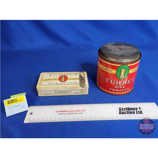 Tobacco & Cigarette Tins (2) : Turret