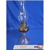 Image 3 : Coal Oil Lamp : White Flame Burner (Total Height w/Chimney  : 17-1/2"H)
