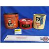Image 3 : Tobacco Tin Trio :  - Mountie w/ Ashtray Lide - Postmaster - Top
