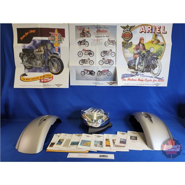 Indian Motorcycle Group:  - Air Cleaner  - Saddle Bag Covers - Accessory Parts Order Forms/Posters (