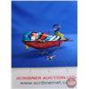 Image 1 : Wind Up Tin Toy : Hopping Bird (Pat. Dec.27 1927) (Working) (Measures : 2-1/2"H)