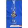 Image 2 : Coal Oil Lamp : Clear Glass Font   (Total Height w/Chimney : 19"H)