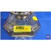 Image 8 : Coal Oil Lamp : Clear Glass Font   (Total Height w/Chimney : 19"H)