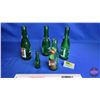 Image 2 : Green Bottle Collection (5) : 7up & Canada Dry (Tallest Measures : 8")