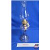 Image 3 : Coal Oil Lamp : Slight Amethyst : Queen Mary Burner (Total Height w/Chimney : 19"H)
