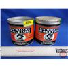 Image 1 : Tobacco Tins (2) : Sir Walter Raleigh (Both Measures : 4"H x 4-1/4"Dia)