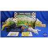 Image 2 : Twin Peaks Road Race Set (Slot Car) (HO Scale) By Eldon c/w Original Box (Box Measures : 3"H x 29"W 