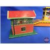 Image 2 : Tin Railroad Accessory Buildings (2) w/ CN Adjustable Cap (Largest Building Measures : 3-1/2"H x 13"