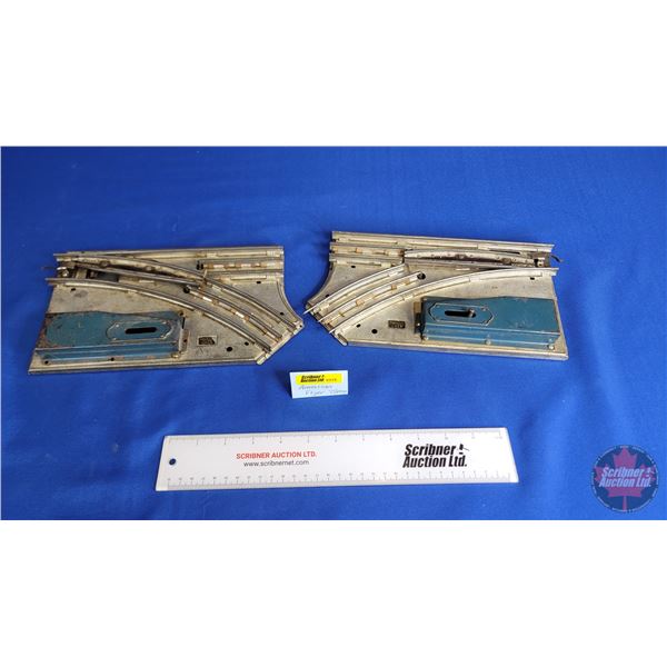 American Flyer "O" Gauge Track Switches (2) (Note: One is Missing Handle)