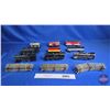 Image 1 : Variety of Engines (4) w/ Train Cars (5) & Sections of Track ("O" Gauge)