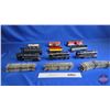 Image 2 : Variety of Engines (4) w/ Train Cars (5) & Sections of Track ("O" Gauge)