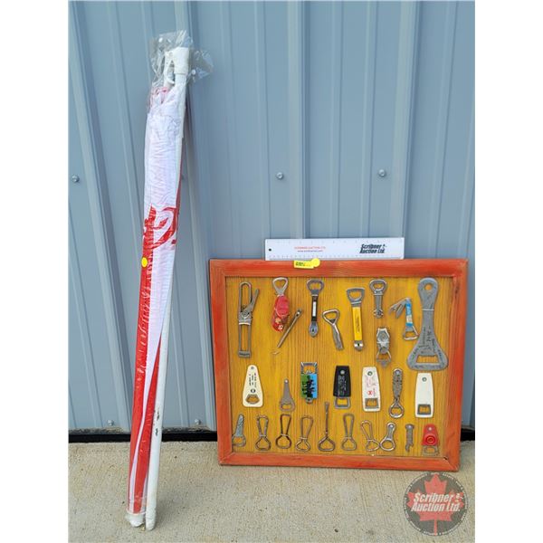 Coca-Cola Umbrella & Bottle Opener Display (Display Measures : 21"H x 23-1/2"W)