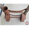 Image 2 : Antique Drum Dolly (Cast Iron Wheels) (Measures : 49"H)