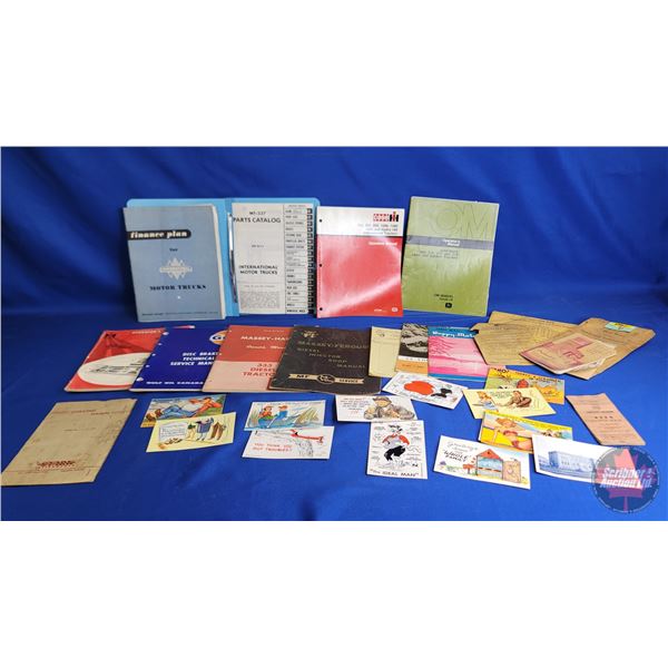 Ephemera : 1940's-50's-60's - Postcards - Brochures - Variety of Farm Machinery Manuals