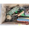 Image 2 : Variety of Rustic Tools w/ Wooden Crate : - Soldering Torch - Steel Belt Lacing - Wrenches - Ladles 
