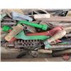 Image 8 : Variety of Rustic Tools w/ Wooden Crate : - Soldering Torch - Steel Belt Lacing - Wrenches - Ladles 