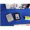 Image 2 : Edmonton Oilers Combo :  - Hockey Sticker Albums (1982/1984) - Connor McDavid Figurine - Oilers Zipp