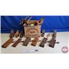 Image 2 : Canadian Butter Wooden Crate w/ Variety of Antique Wood & Moulding Planes (13) & Stanley Marking Gau
