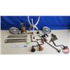Image 2 : Antique Tools : - Brace - Bits - Everedy Brass Blow Torch - Soldering Iron - Steel Wagon Rim (2) - E