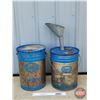 Image 2 : Oil Pails (2) : ESSO w/ Funnel (5Gal) (Measures : 16"H x 12"Dia)