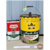 Image 1 : Oil Pail (5 Gal) & F-Style Can (1 Gal) : CO-OP (Pail Measures : 16"H x 12"Dia)