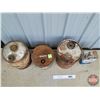 Image 2 : Oil Cans (4) : TEXACO  - Oil Pail (2) - Grease Pail - F-Style Can