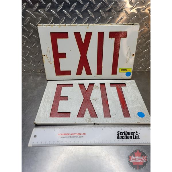 EXIT Sign Lenses (2) (Both Measures : 7-1/2"H x 12-3/4"W)