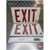 Image 1 : EXIT Sign Lenses (2) (Both Measures : 7-1/2"H x 12-3/4"W)