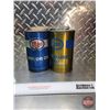 Image 1 : Oil Cans (2) : ESSO Quart (Both Measures : 6-1/2"H x 4"Dia)