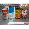 Image 1 : Oil Cans (4) :  - Veedol - GM - CO-OP - Rislone