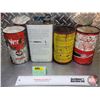 Image 2 : Oil Cans (4) :  - Veedol - GM - CO-OP - Rislone