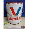 Image 1 : Oil Pail : Valvoline (Measures : 13-1/2"H x 12"Dia)
