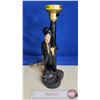Image 1 : Lamp Ashtray : Chalkware (Measures : 16-1/2"H)