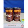 Image 1 : Oil Additive Cans (2) : Moly Glide (10oz) (Full) (Both Measures : 4-1/2"H x 2-1/2"Dia)