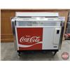 Image 1 : Coca-Cola Sliding Door Top Load Cooler : Cornelius (On Castors) (Note: Runs When Plugged In, Doesn't