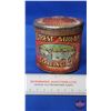 Image 1 : Tobacco Tin : Forest and Stream  (Measures : 3-1/2"H x 3-1/2"Dia)