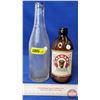 Image 1 : Calgary Bottles (2) : Soft Drink & Beer (Tallest Measures : 9"H)