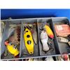 Image 10 : My Buddy Fishing Tackle Box w/ Contents : - Reels(6) - Crank Baits - Spoons - Bobbers - ETC! (Tackle