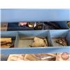 Image 13 : Mermaid Canadian Tire Fishing Tackle Box w/ Contents - Spoons - Crank Baits - Fishing Knives - Leade