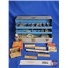 Image 1 : Mermaid Canadian Tire Fishing Tackle Box w/ Contents - Spoons - Crank Baits - Fishing Knives - Leade