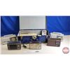 Image 2 : Metal Clad Suitcase/Trunk w/ (7) Vintage Radio's (Note : Trunk has No Lock) (Trunk Measures : 9-1/2"
