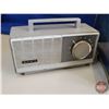Image 8 : Metal Clad Suitcase/Trunk w/ (7) Vintage Radio's (Note : Trunk has No Lock) (Trunk Measures : 9-1/2"