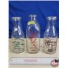 Image 3 : Milk Bottles (3) : ACL Labels (Tallest Measures : 8-3/4"H)