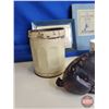 Image 8 : Collectors Group : - Cast Iron Pig Bank - Morris Rain Gauge - Hills Bro Coffee Tin - The Grain Growe