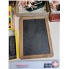 Image 2 : Vintage Stationary Collectors Group : - North America Map (Measures : 40"H x 35"W) - Slate Board - W