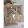 Image 2 : Vintage Kitchen Group : w/ Wooden Crate  - Clock - Kettle (Aluminum) - Phrenological Journals (7) (1