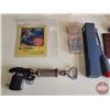 Image 2 : Collector Combo : - Moth Proofer (Partially Full) - Powder Gun - Rain Gauge - Monarch Bottle Opener 