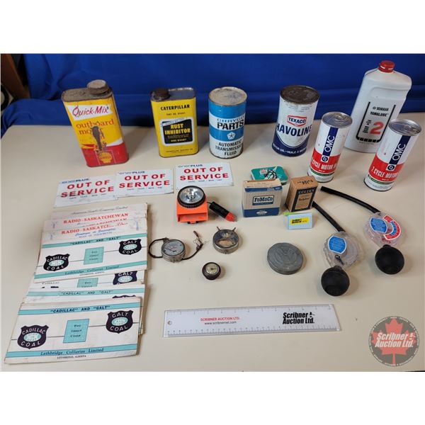 Automotive Collectors Group : - Oil Cans Incl. Texaco (Full) ; Chryco (Full) ; OMC (Full) Yamalube (