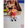 Image 8 : WWF Figurines (13) w/ WrestleMania Poster (1985) (Poster Measures : 18"H x 12"W)