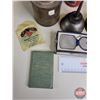 Image 2 : Vintage Group :  - Oilers - Scale Weights - Electric Bell - Leather Leaves Imperial Soap - UGG Recor